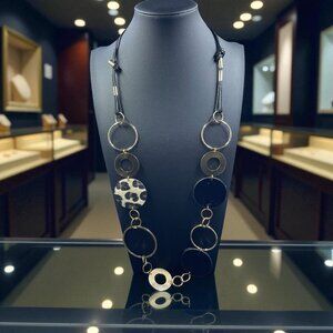 LK Leetal Kalmanson Statement Leopard Pendant Necklace Y2K Coquette‎ Glam